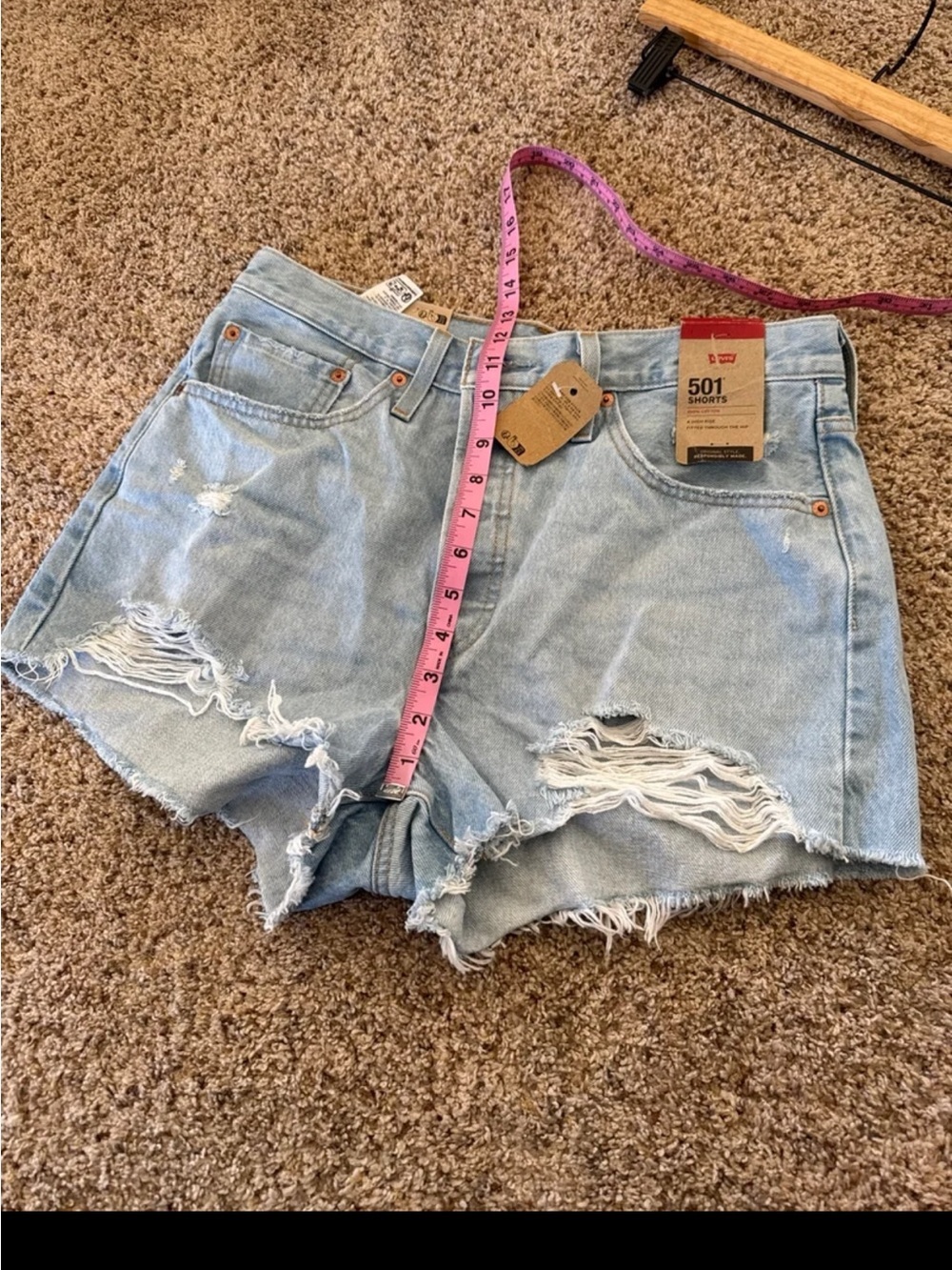 NWT Levi’s 501 Original Short in Athens Mid Short size 31 - Picture 11 of 12